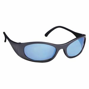 CONDOR 4VAY3 Safety Glasses, Wraparound Frame, Full-Frame, Blue Mirror, Blue, Universal Eyewear Size | CR2BEX