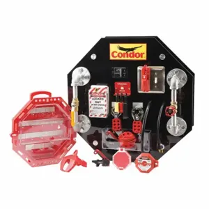 CONDOR 52DD88 Training Board Kit, Lockout/Tagout Demo, 23 1/2 Inch x 11 3/4 Inch x 23 1/2 Inch | CR2DZD