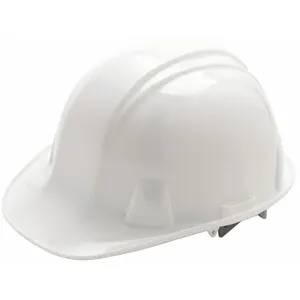 CONDOR 52LC84 Front Brim Hard Hat, 4 pt. Pinlock Suspension, White, Hat Size 6-1/2 to 8 | CD2HLX