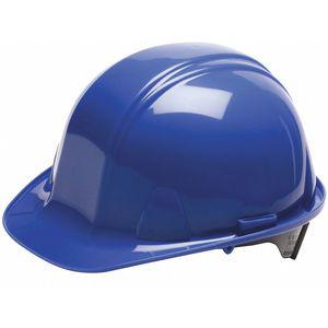 CONDOR 52LD02 Schutzhelm mit vorderer Krempe, 4-teilig. Ratschenfederung, blau, Hutgröße 6-1/2 bis 8 | CD2HMA