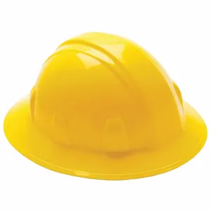 CONDOR 52LD09 Hard Hat, Full Brim Head Protection, ANSI Classification Type 1, Class E, Yellow | CR2BTG