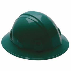 CONDOR 52LD11 Hard Hat, Full Brim Head Protection, ANSI Classification Type 1, Class E, Green | CR2BTC