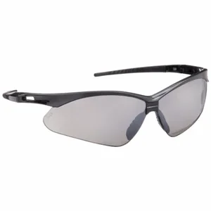 CONDOR 52YP40 Safety Glasses, Anti-Scratch, No Foam Lining, Wraparound Frame, Half-Frame, Smoke Mirror | CR2BEW