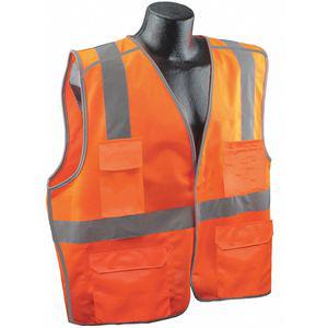 CONDOR 53YN06 Breakaway Vest, Orange/Red, With Silver Stripe, Hook-and-Loop Closure, L/XL | CD3YAF
