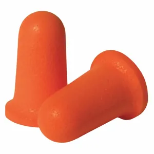 CONDOR 55KN50 Bell Ear Plugs, 33 dB Noise Reduction NRR, Uncorded, Universal, Orange, PK 200 | CF2PPC