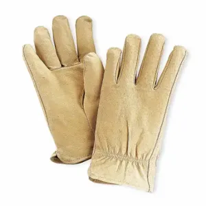 CONDOR 786EN6 Leather Gloves, Size 2XL, Pigskin, Std, Glove, Full Finger, Shirred Slip-On Cuff, 1 Pair | CR2CVZ