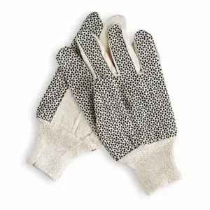 CONDOR 56HR47 Canvas Glove, White, L, PR | CR2CJQ