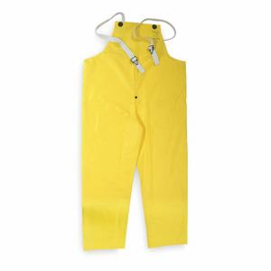 CONDOR 5T925 FR Rain Bib Overall, Nylon, 2XL, Yellow, 31 1/2 Inch Inseam, 50 Inch Max Waist Size, Snaps | CR2DQQ