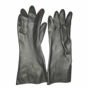 CONDOR 60KV23 Chemikalienbeständiger Handschuh, 25 mil dick, 12 Zoll Länge, Fischschuppe, Größe S, Schwarz, 1 Paar | CR2BLU