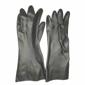 CONDOR 60KV23 Chemical Resistant Glove, 25 mil Thick, 12 Inch Length, Fish Scale, S Size, Black, 1 Pair | CR2BLU