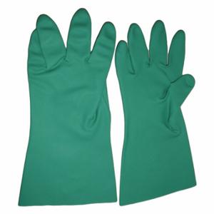 CONDOR 60KV29 Chemical Resistant Glove, 22 mil Thick, 15 Inch Length, Sandy, M Size, Green, 1 Pair | CR2BLK