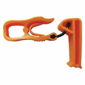 CONDOR 60NK50 Glove Holder Clip, Plastic, Plastic, 4 3/4 Inch Length, Condor, Orange | CR2BRK