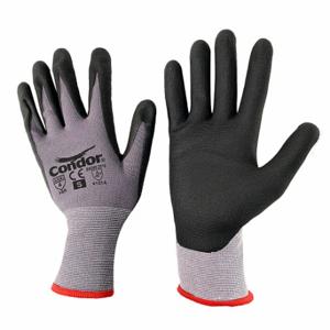 CONDOR 60WF80 Coated Glove, M, Sandy, Nitrile, Nitrile, 1 Pair | CR2CLZ