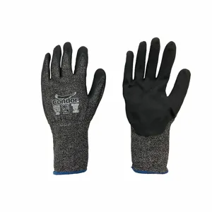 CONDOR 61CV48 Cut-Resistant Gloves, 2Xl, Ansi Cut Level A2, Palm, Dipped, Nitrile, Foam, Black, 1 Pr | CR2CGN