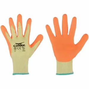 CONDOR 61CV72 Cut-Resistant Gloves, Xl, Ansi Cut Level A5, Palm, Dipped, Nitrile, Foam, Orange, 1 Pr | CR2CHG