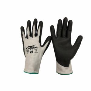 CONDOR 61CV82 Schnittfester Handschuh, XL, Ansi-Schnittstufe A4, Handfläche, getaucht, Polyurethan, glatt, 1 Pr | CR2CFY