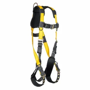 CHICAGO-LATROBE 61DD33 Full Body Harness, 420 lb Capacity, Yellow Universal, Steel, Tongue Leg Strap Buckles | CH6TDM