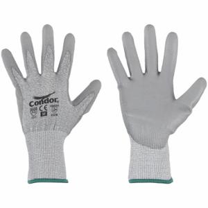CONDOR 61JC36 Knit Gloves, Size XL, ANSI Cut Level A2, Palm, Dipped, Polyurethane, HPPE | CR2CHY