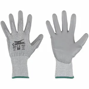 CONDOR 61JC36 Knit Gloves, Size XL, ANSI Cut Level A2, Palm, Dipped, Polyurethane, HPPE | CR2CHY