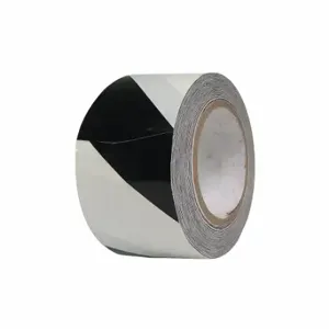 CONDOR 6FXV6 Floor Marking Tape, Striped, Black/White, 2 Inch x 108 ft, 8 mil Tape Thick | CR2BHZ