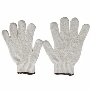 CONDOR 786EM5 Knit Gloves, XS, Uncoated, Cotton, Full Finger, Knit Cuff, 1 Pair | CR2CTL