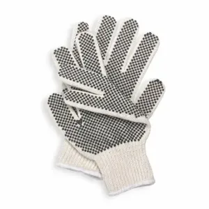 CONDOR 786EP4 Knit Gloves, Size 2XL, PVC, Full, Cotton, Full Finger, Knit Cuff, 1 Pair | CR2CRD