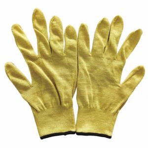 CONDOR 786EP6 Cut-Resistant Gloves, S, Uncoated, Dipped, Ansi Abrasion Level 1, Yellow, 1 Pr | CR2CQZ
