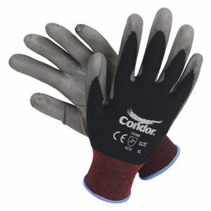 CONDOR 786ER0 Coated Glove, XS, Polyurethane, Knit Cuff, 1 Pair | CR2CPZ