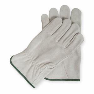 CONDOR 792RE1 Leather Gloves, Size L, Leather, Std, Glove, Full Finger, Slip-On Cuff, Unlined, White | CR2CWG