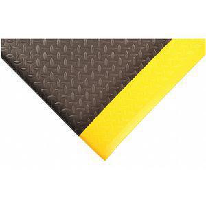 CONDOR 9EU37 Static Dissipative Runner, 75 ft. L, 4 ft. W, Black with Yellow Border | CD2HFP