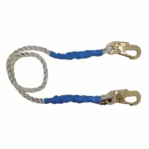 CONDOR G8156 Positioning Lanyard, Steel Snap Hook, Steel Snap Hook, 6 ft Length, 310 Lb Capacity | CR2DMJ 49CD20