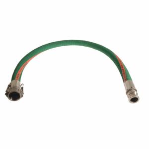 CONTINENTAL FAB150-03CE-G Chemical Hose Assembly, 1 1/2 Inch Hose Inside Dia, Green with Orange Stripe | CR2KEL 55CA75
