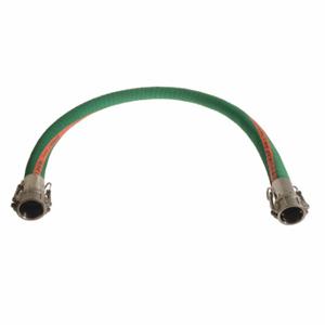 CONTINENTAL FAB150-25CC-G Chemical Hose Assembly, 1 1/2 Inch Hose Inside Dia, Green with Orange Stripe | CR2KDX 55CA94