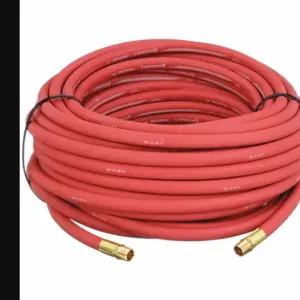 CONTINENTAL HZR02525-100-11-G Air Hose, 1/4 Inch Hose Inside Dia, Red, Brass 1/4 Inch Mnpt X Brass 1/4 Inch Mnpt | CR2FXF 52TV37