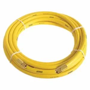 CONTINENTAL HZY03830-10-43-G Air Hose, 3/8 Inch Hose Inside Dia, Yellow, Brass 1/4 Inch Fnpsm X Brass 1/4 Inch Fnpsm | CR2FUJ 55CM90