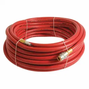 CONTINENTAL PLR02530-15-51 Air Hose, 1/4 Inch Hose Inside Dia, Red, Steel 1/4 Inch Mnpt X Brass 1/4 Inch Fnpt | CR2EXV 50JG33