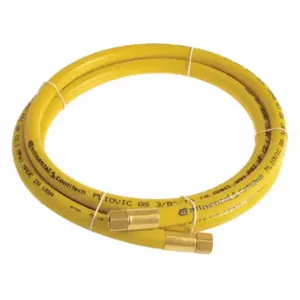 CONTINENTAL PLY02530-03-41 Air Hose, 1/4 Inch Hose Inside Dia, Yellow, Brass 1/4 Inch Fnpt X Brass 1/4 Inch Fnpt | CR2EYR 50JH95