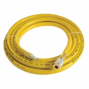 CONTINENTAL PLY03830-50-53 Air Hose, 3/8 Inch Hose Inside Dia, Yellow, Steel 1/4 Inch Mnpt X Brass 1/4 Inch Fnpt | CR2FWG 50JJ47