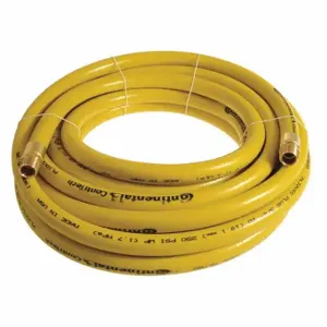 CONTINENTAL PLY10025-50-11 Air Hose, 1 Inch Hose Inside Dia, Yellow, Brass 1 Inch Mnpt X Brass 1 Inch Mnpt | CR2ECY 50JK29