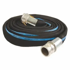 CONTINENTAL RD200-50CE-G Water Suction and Discharge Hose, 2 Inch Heightose Inside Dia, 125 psi, Black | CR2JDA 55CG78