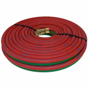 CONTINENTAL TWT-04-100BB Tw Inch Lengthine Welding Hose, 1/4 Inch Heightose Inside Dia, Green, Red, BB x BB | CR2KUY 61DV68