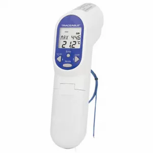 CONTROL COMPANY 4482 Infrared Thermometer, -76 Deg to 932 Deg, Calibration Certificate Included, Single Dot | CR2LQN 33Y686