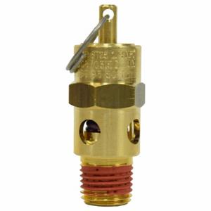 CONTROL DEVICES SA25-1A215 Pneumatic Safety Valve, Hard Seat, 1/4 Inch MNPT Inlet In, Brass, Brass | CR2LWB 803HG5
