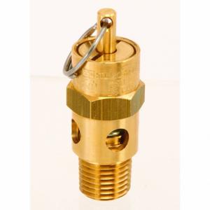 CONTROL DEVICES ST25-0A040 Pneumatic Safety Valve, Soft Seat, 1/4 Inch MNPT Inlet In, Brass | CR2LWC 803HG6