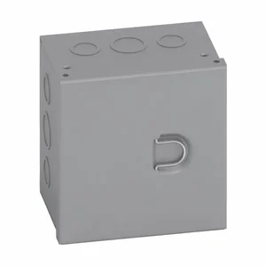 COOPER B-LINE 10106 HC NK Junction Box, Type 1, 6 x 10 x 10 Inch Size, Hinged Cover, Carbon Steel | CH6YZD