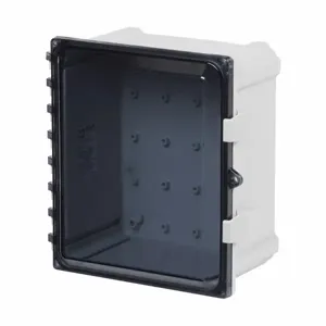 COOPER B-LINE 242410-4XPCQRCC JIC Panel Enclosure, 11.4 x 26.7 x 25.4 Inch Size, Hinged Cover, Polycarbonate | CH7AQG