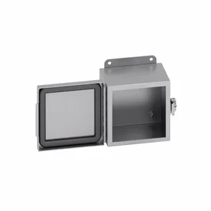 COOPER B-LINE 14126-4XSCHC JIC Panel Enclosure, 6 x 12 x 14 Inch Size, Hinged Cover, 304SS | CH6ZPT