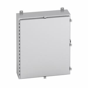 COOPER B-LINE 24248-4XA Wall Mounted Panel Enclosure, 8 x 24 x 24 Inch Size, Hinged Cover, Aluminium | CH7AUH