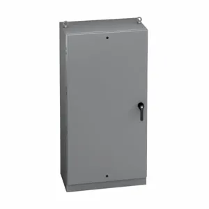 COOPER B-LINE 24248-43PT Wall Mounted Panel Enclosure, 8 x 24 x 24 Inch Size, Hinged Cover, Carbon Steel | CH7AUG