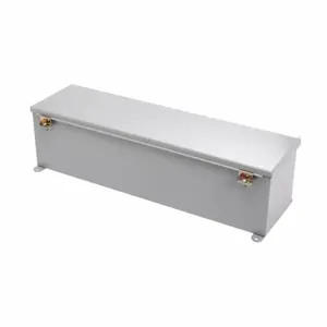 COOPER B-LINE 4448-12WT Wiring Trough, 48 x 4 x 4 Inch Size, Hinged Covered, Steel, Gray | CH7VDR